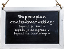 krijtbord stappenplan contentmarketing