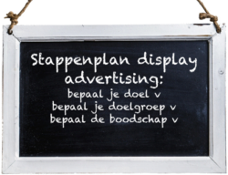 krijtbord stappenplan display advertising